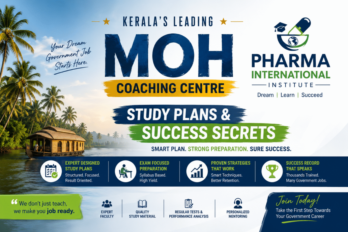 Kerala’s Leading MOH Coaching Centre: Pharma International Institute – Study Plans & Success Secrets